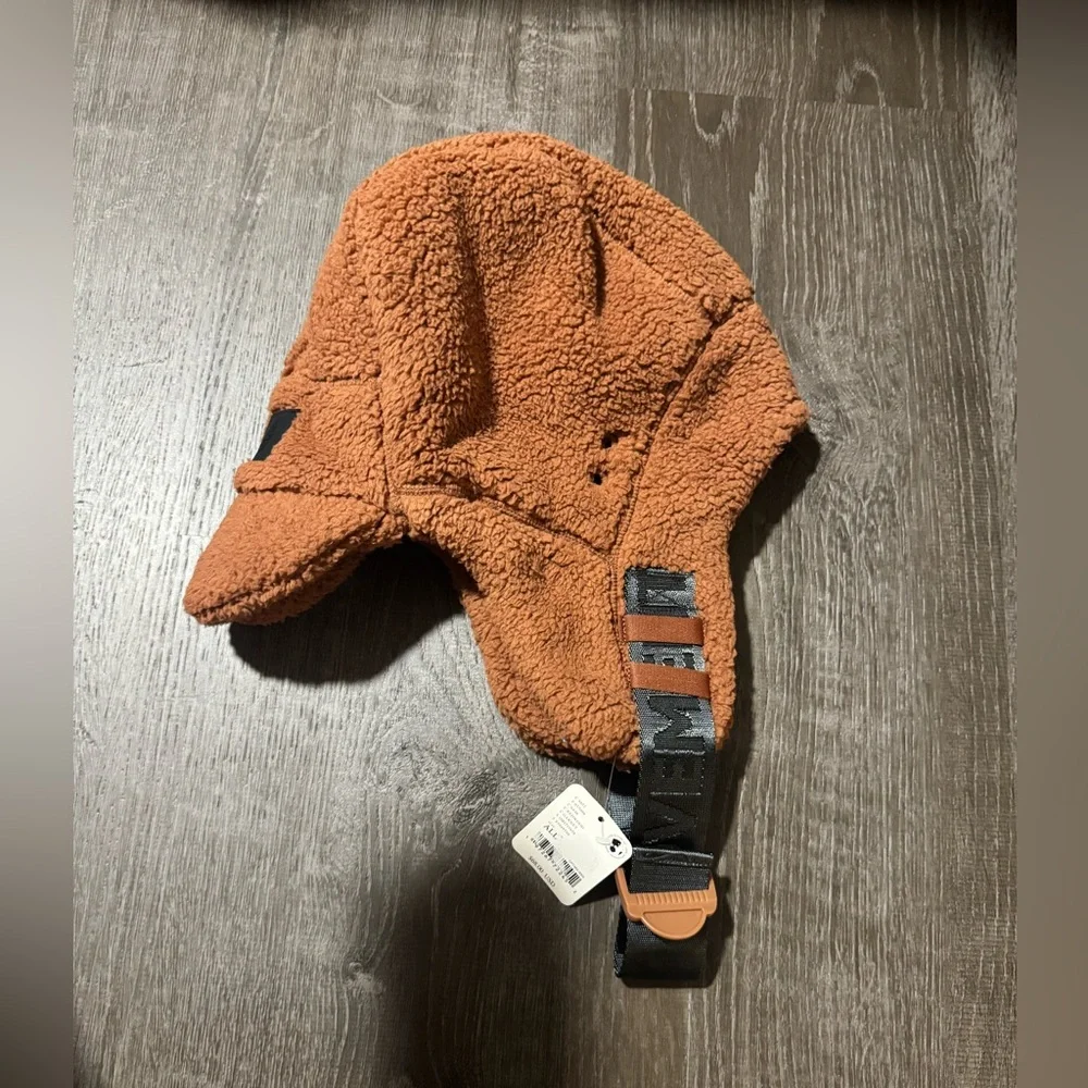NWT Free People Movement Ascend Strappy Fleece Trapper Hat in Redwood